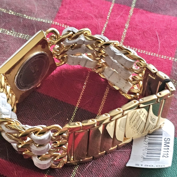 Steve Madden Women's Gold and White Chain Watch - Picture 8 of 9